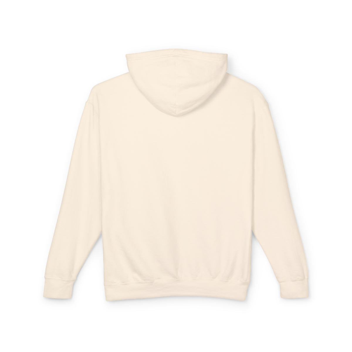 Lightweight hoodie ivory with white background