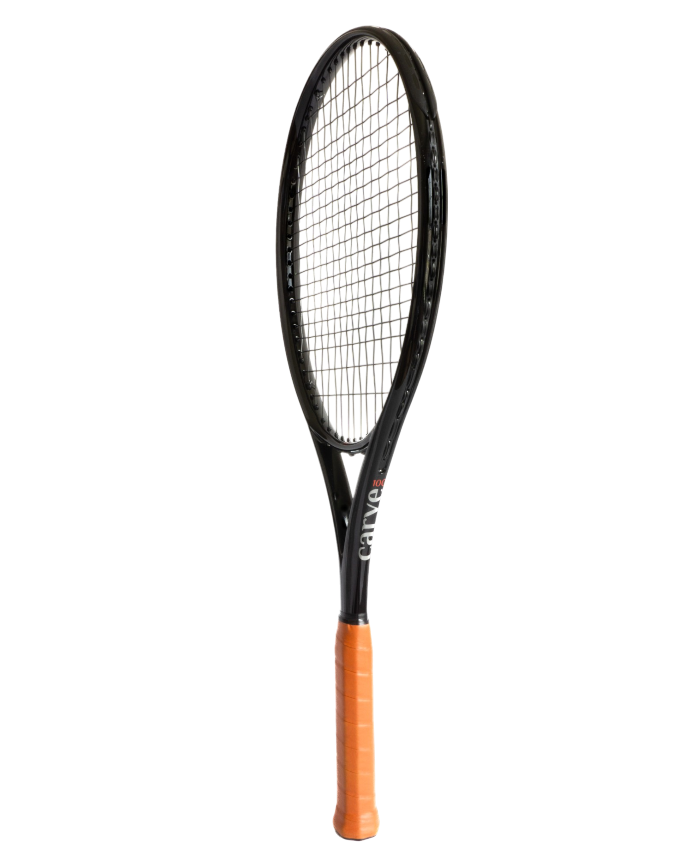 Carve AllCourt 100 tennis racket angled view white background soft shadows