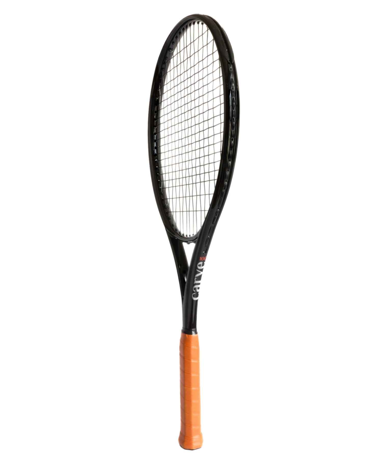 Carve AllCourt 100 tennis racket angled view white background soft shadows