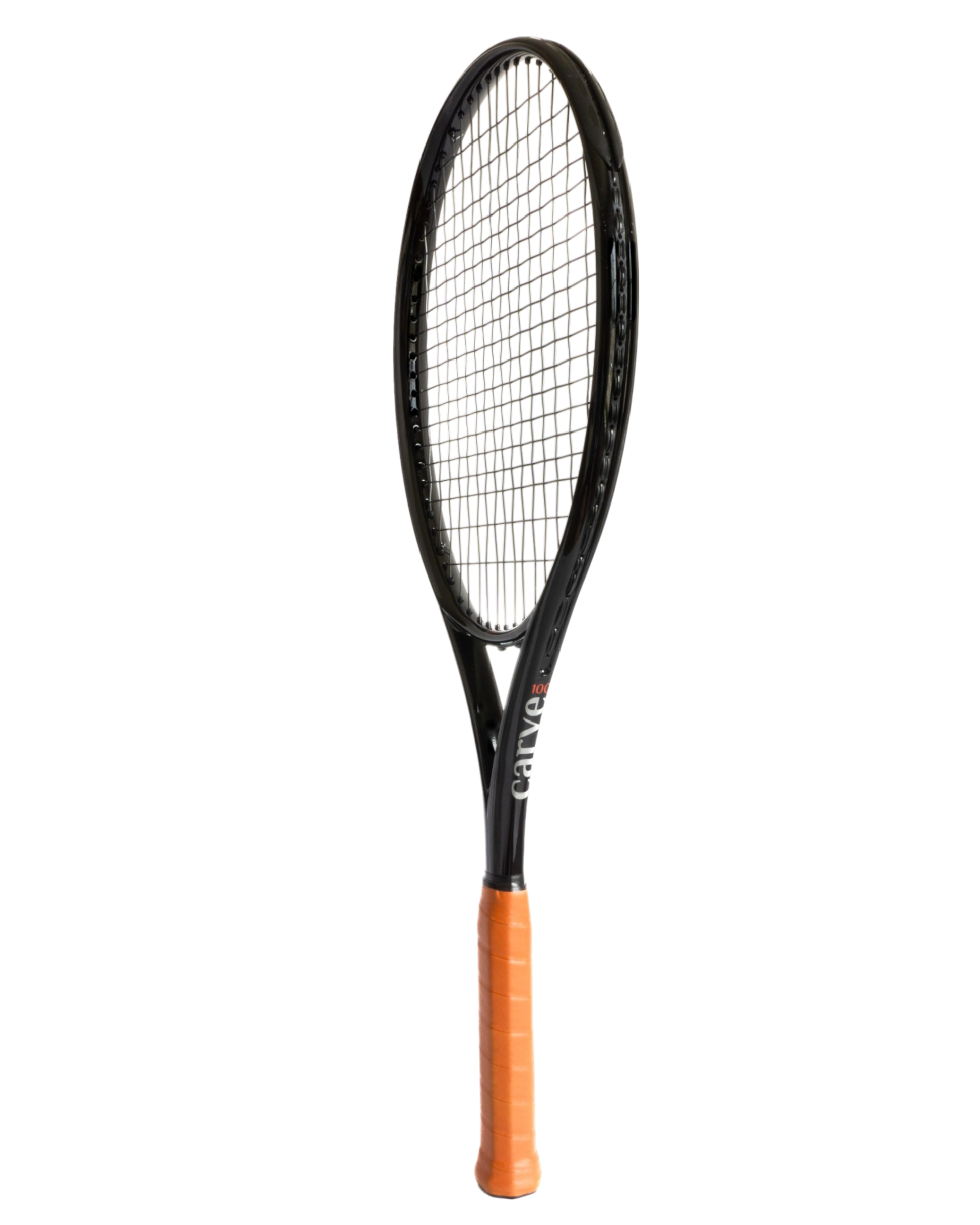 Carve AllCourt 100 tennis racket angled view white background soft shadows