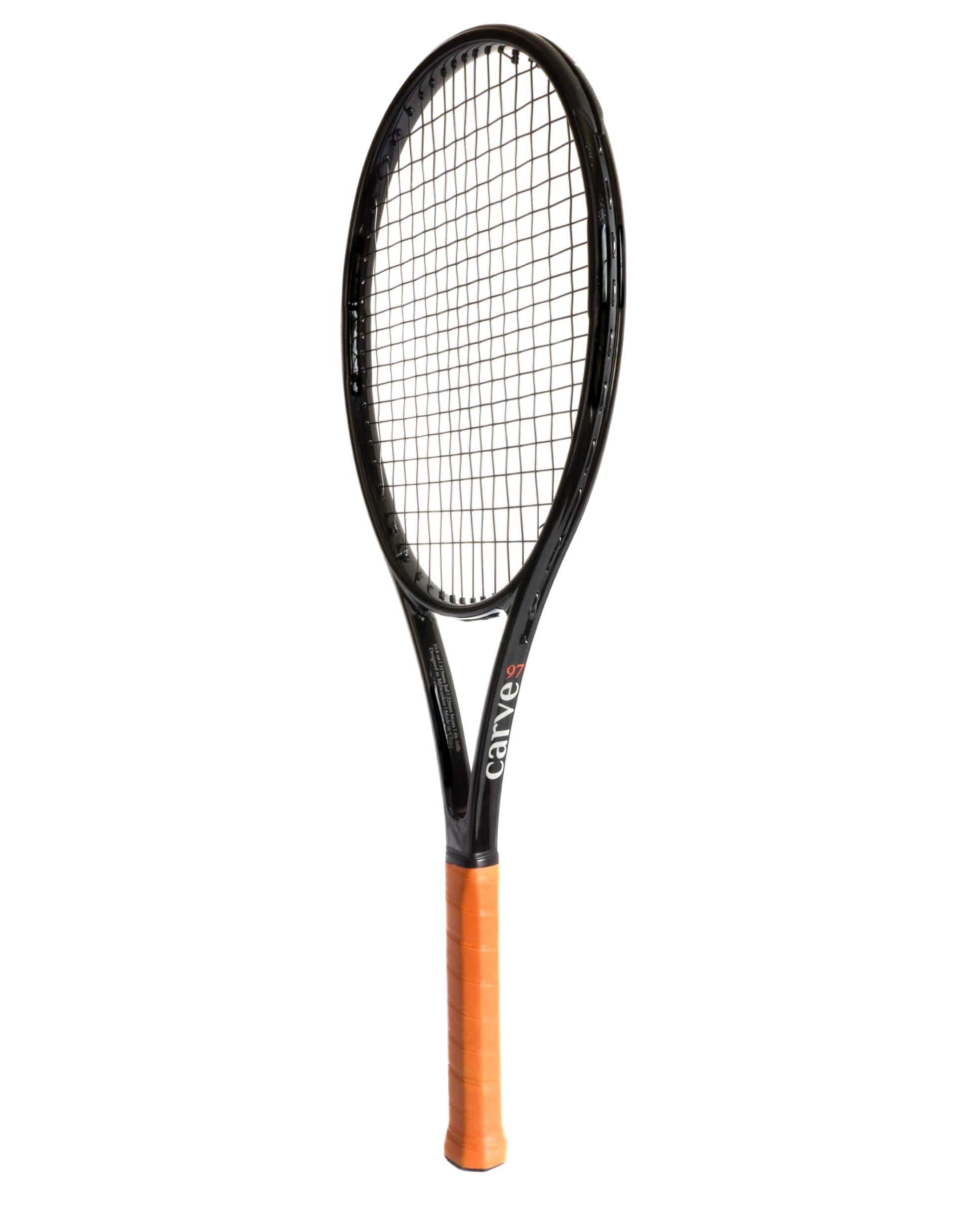Carve Adtouch 97 tennis racket angled view white background soft shadows