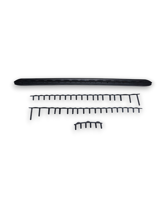 Replacement bumper and grommet set for AdTouch rackets, designed to reduce vibration and friction, extending string and frame life.