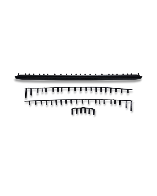 Replacement bumper and grommet set for AllCourt rackets, designed to reduce vibration and friction, extending string and frame life.