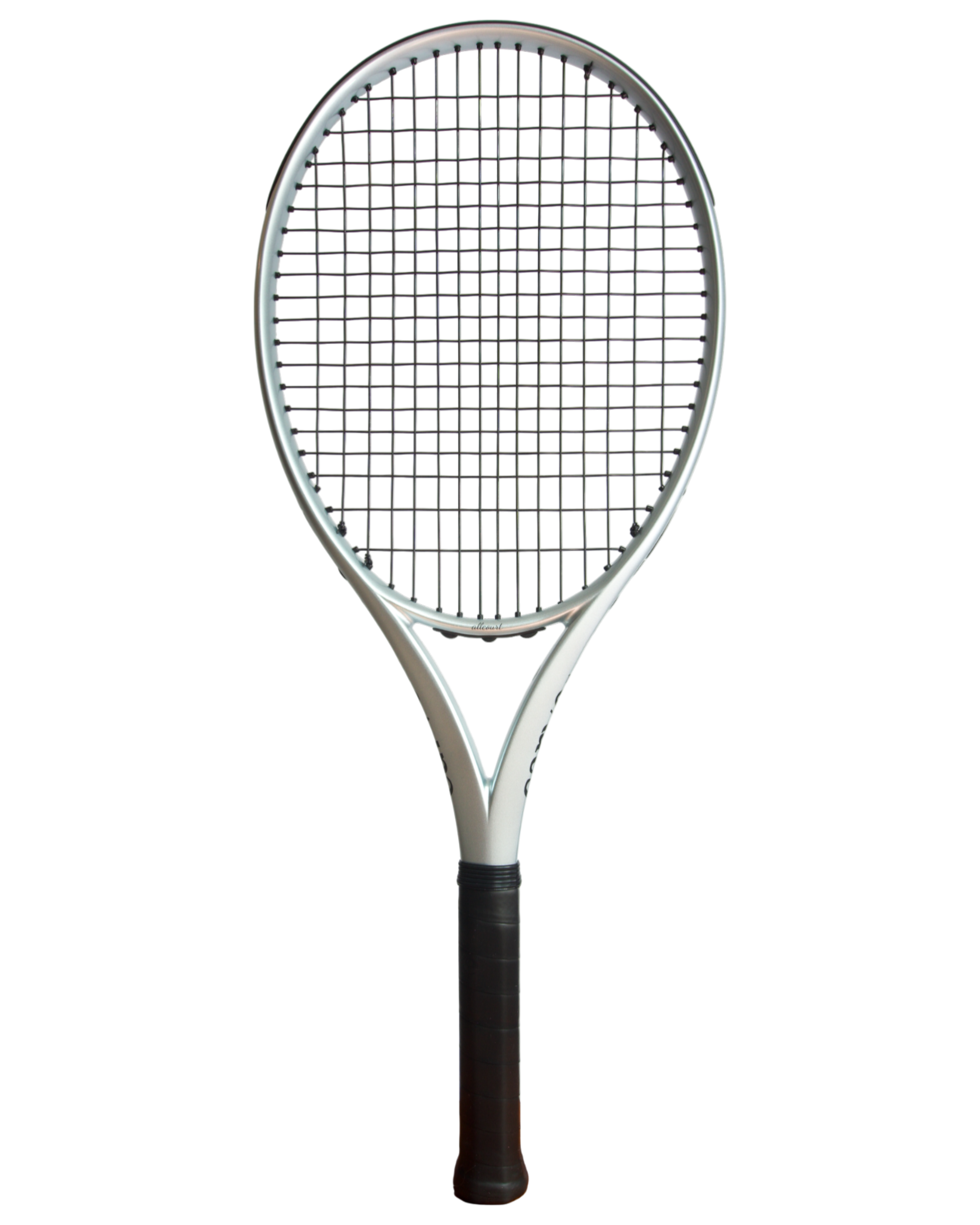 Allcourt beast edition tennis racket with black handle on transparent background