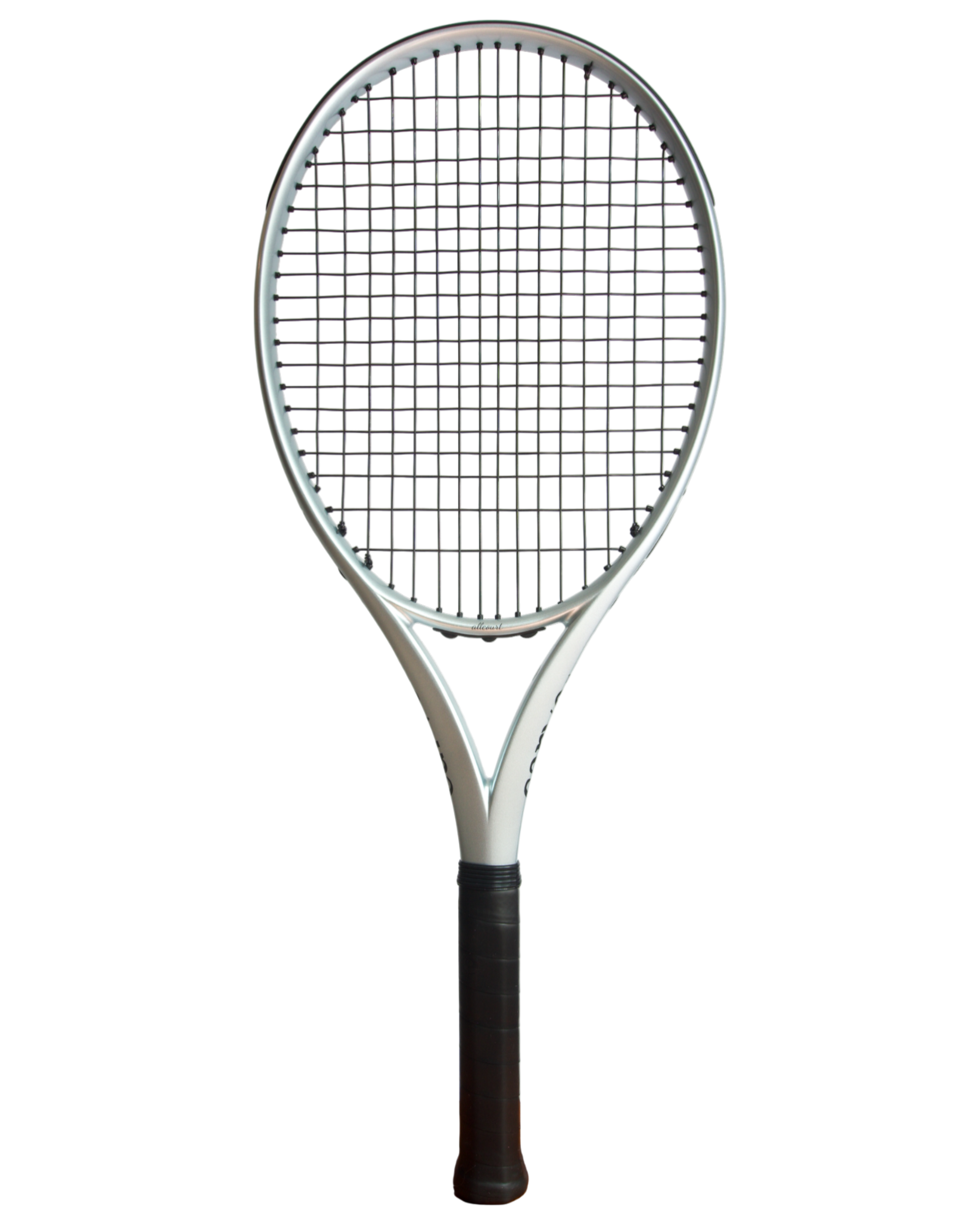Allcourt beast edition tennis racket with black handle on transparent background