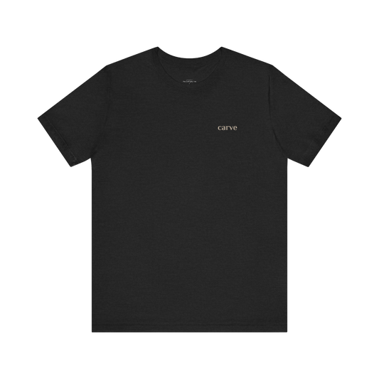 Black Carve Sports Everyday Tee, 100% cotton with a true-to-size fit—breathable and ideal for layering, workouts, or casual wear.