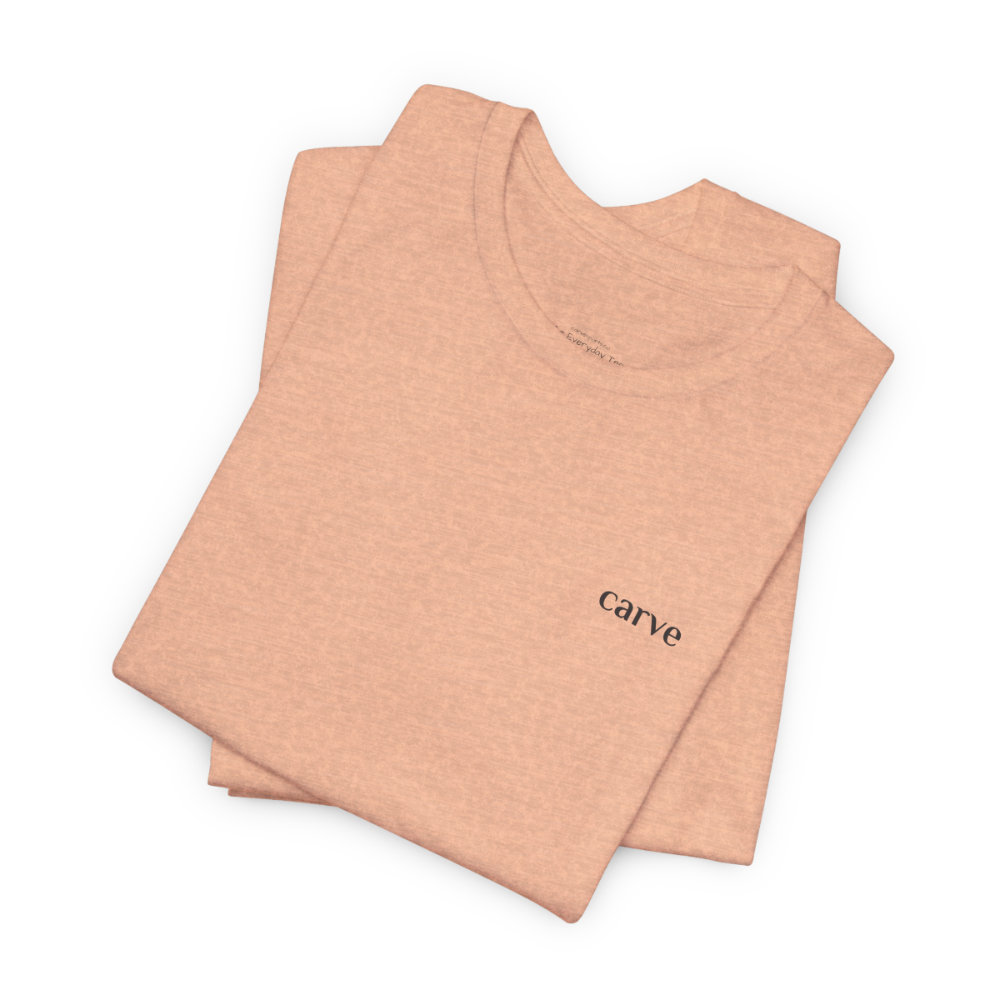 Carve Sports everyday tee heather peach folded