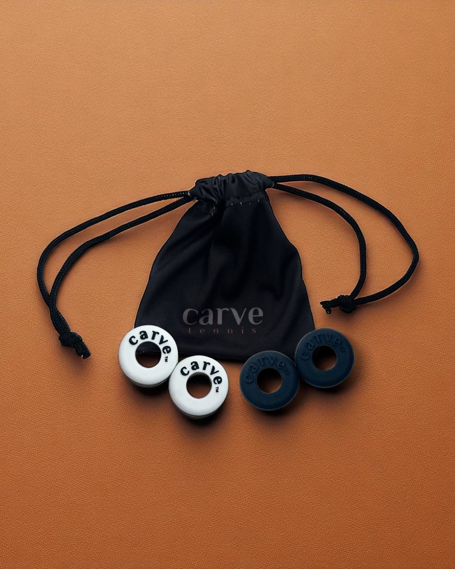 carve sports tennis vibration dampeners with microfiber pouch on leather