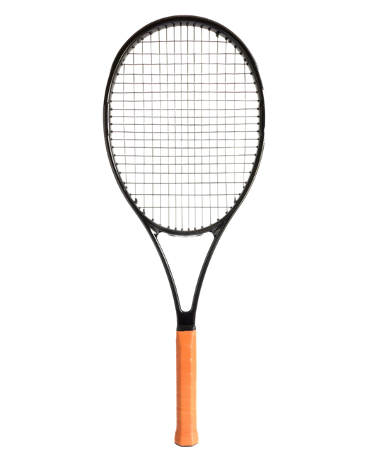 Carve Sports AdTouch Tennis Racket with 97 sq. in. head, 10.8 oz lightweight frame, 16x19 string pattern, blended beam for control and flex, and synthetic leather grip for comfort and precision.