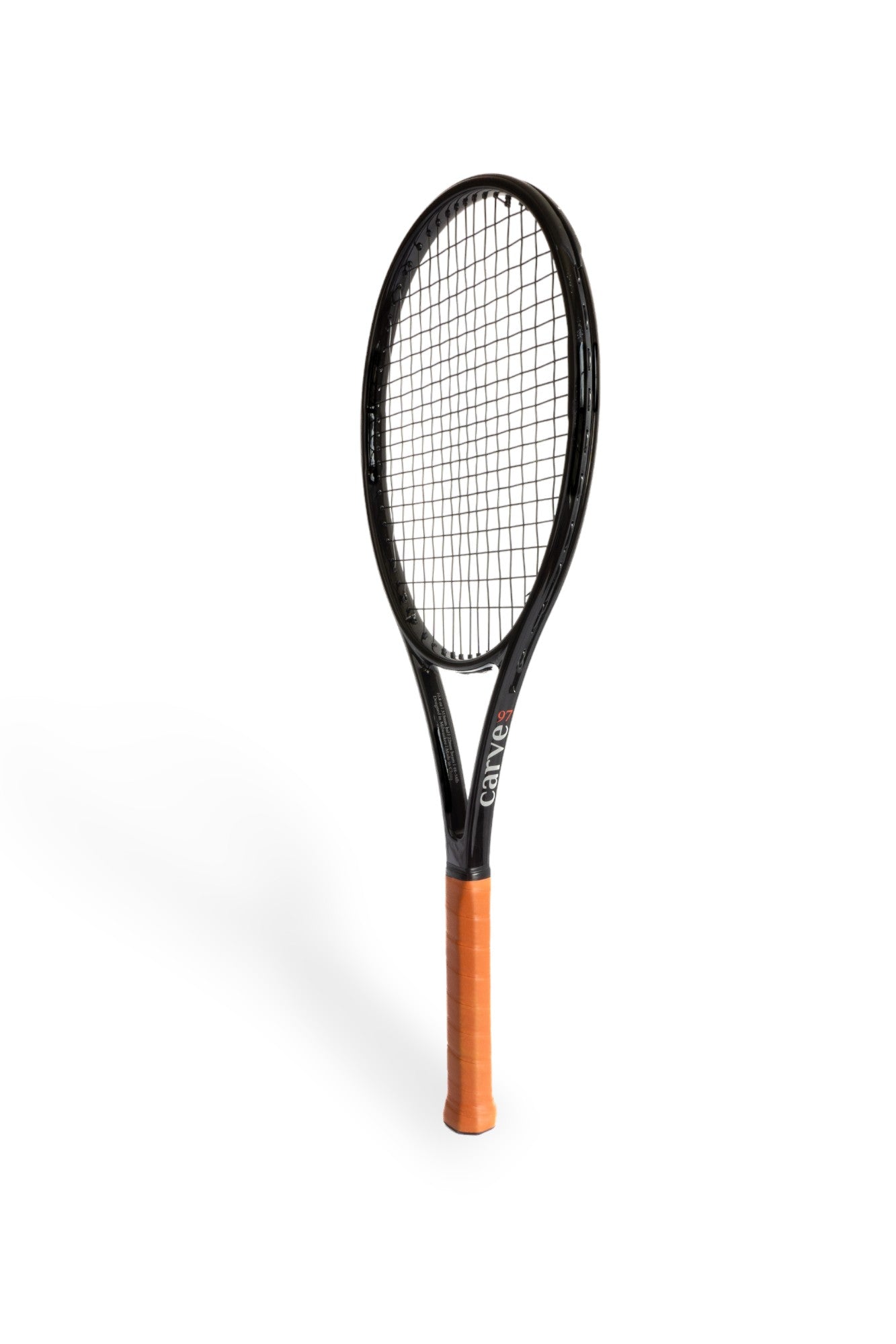 Carve Adtouch 97 tennis racket angled view white background soft shadows