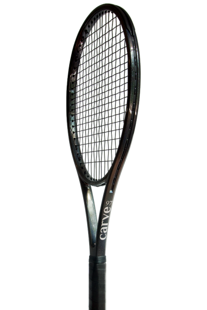 Sideview of Adtouch racket in space grey