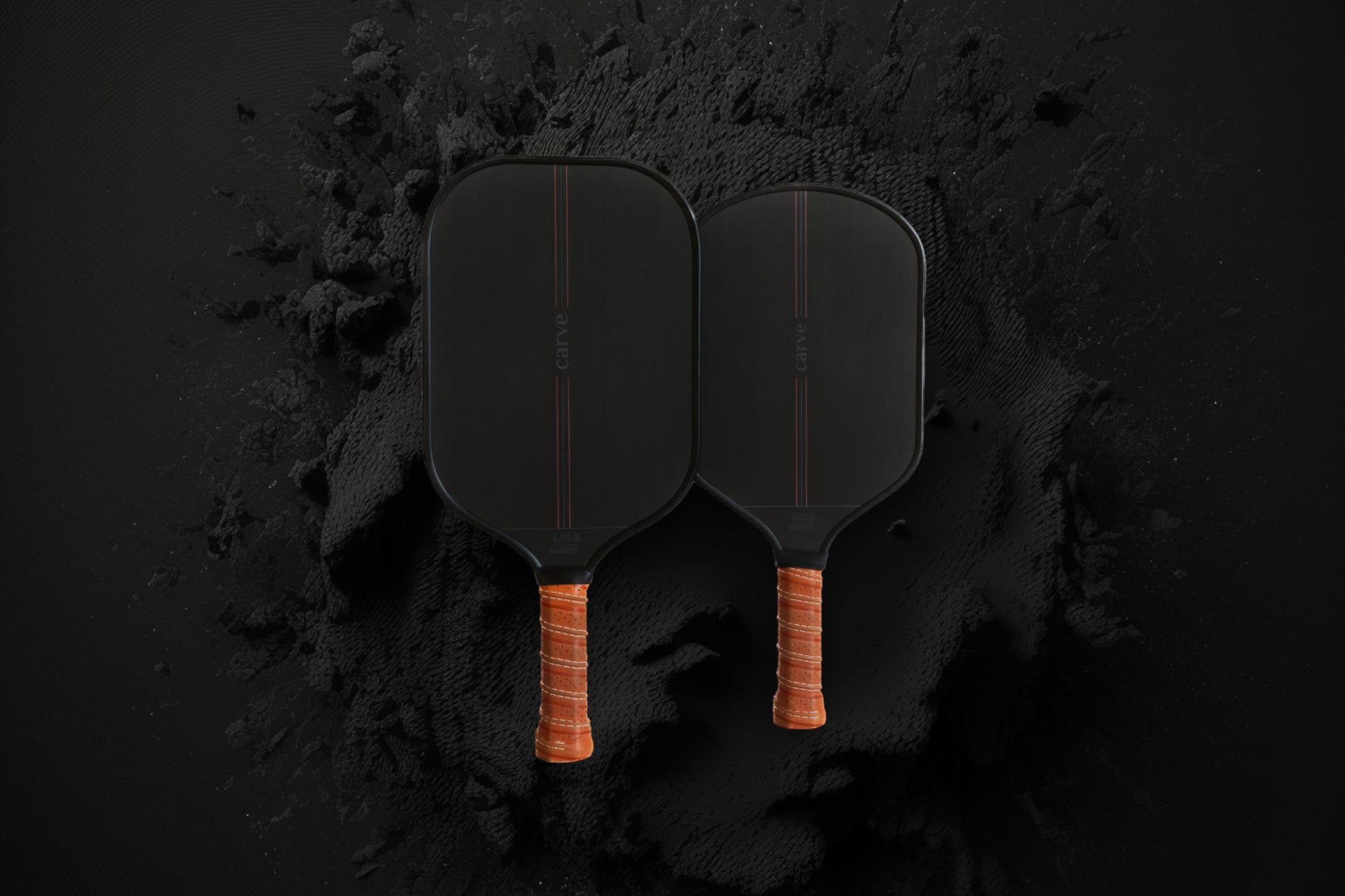 Carve Pickleball Paddles with Carbon Fiber Background